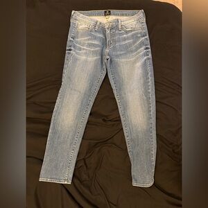 Just black cropped jeans